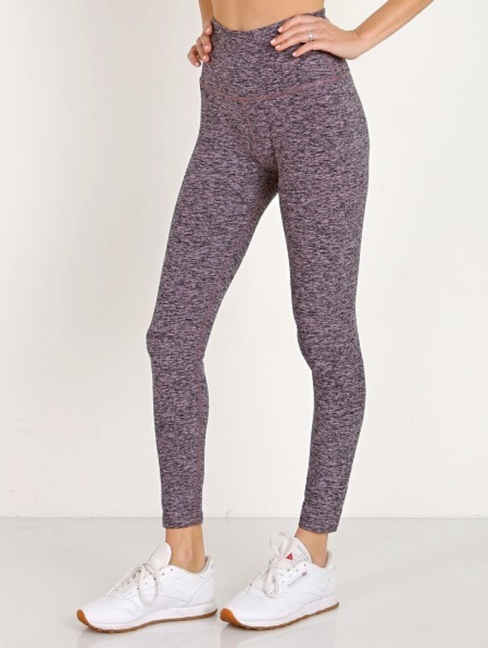 Beyond Yoga Spacedye High Waisted Midi Legging Black Pink Opal Size Medium - Picture 2 of 8